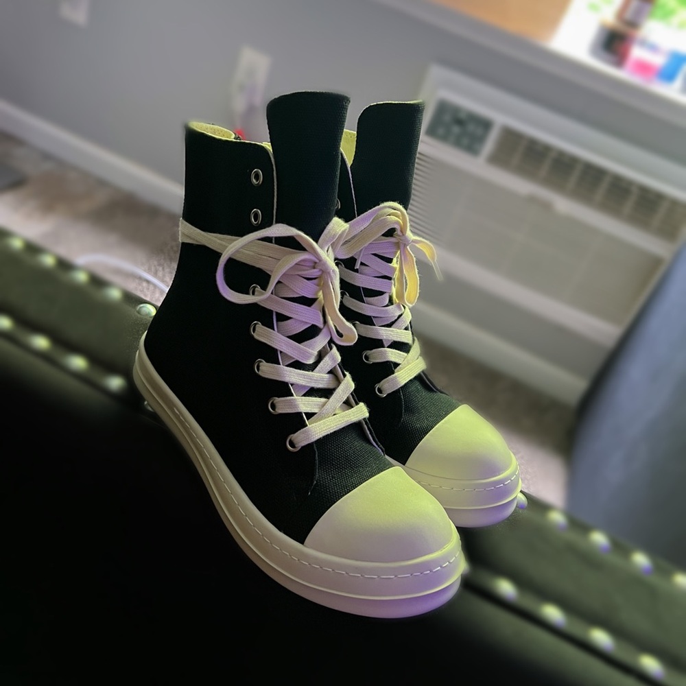 Black high top sneakers